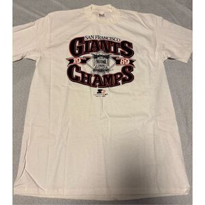 SF Giants Size XL Vintage 1989 National League Champs T-Shirt Francisco Starter